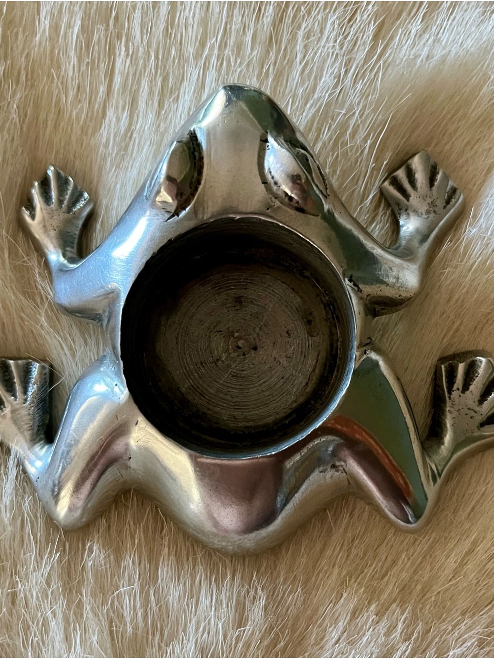 Restoration Hardware Silver Frog Decorative Tealight Holder